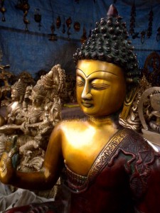 Buddha Copper Statue at Surajkund Craft Mela, Surajkund