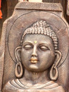 Plaster of Paris Lord Buddha Statue at Surajkund Craft Mela