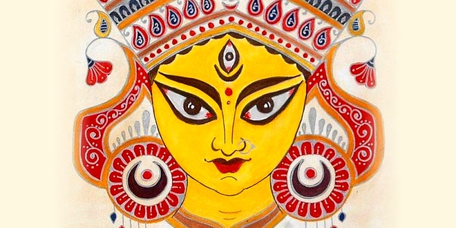 FREE! - Maa Durga Drawing - Colouring Sheet for Kids - Twinkl