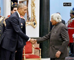 APJ Abdul Kalam with Barack Obama