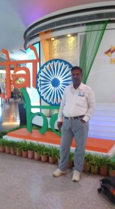 Independence Day decorations at Hyderabad Airport