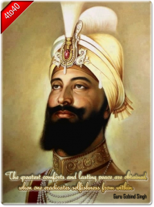 Guru Gobind Singh Ji Greeting Card with Quotation