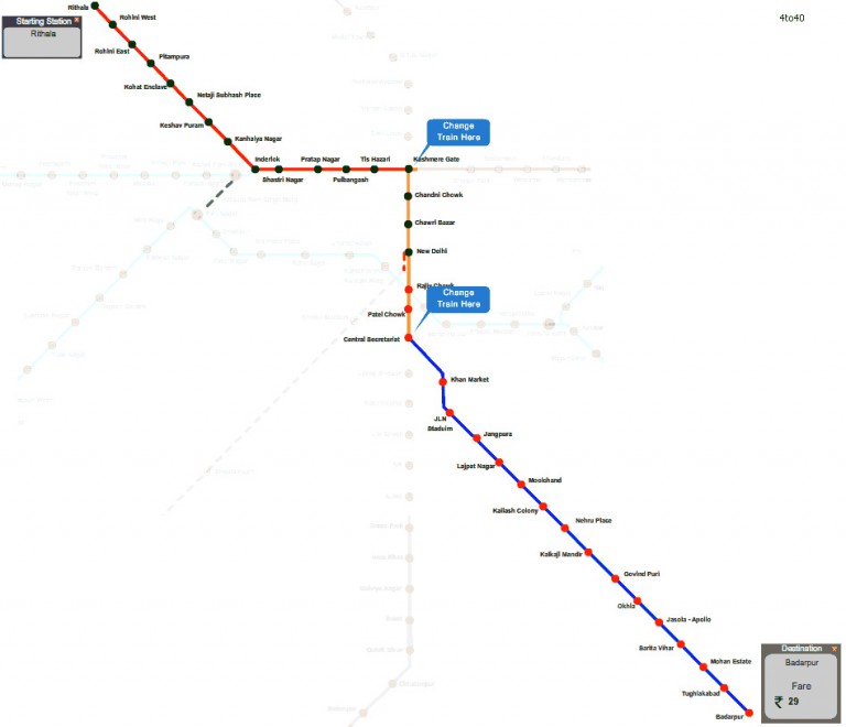 Rithala To Surajkund Metro Route Map - Kids Portal For Parents