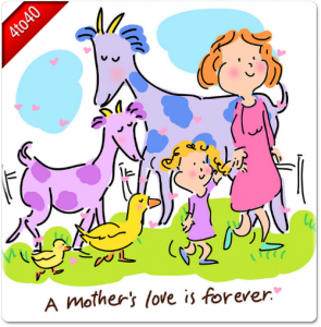 A mother's love is forever greeting card