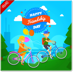 Friendship is like cycling - World Friendship Day Greeting