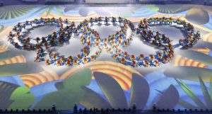 Performers take part in the closing ceremony of the Rio 2016 Olympic Games at the Maracana stadium in Rio de Janeiro on August 21, 2016