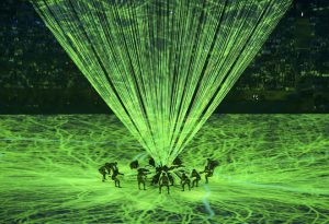 Performers take part in the opening ceremony in Maracana, Rio de Janeiro, Brazil on August 5, 2016