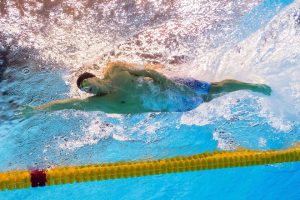 USA’s Michael Phelps takes part in the Men’s 4x200m Freestyle Relay Final during the swimming event at the Rio 2016 Olympic Games at the Olympic Aquatics Stadium in Rio de Janeiro on August 9, 2016.