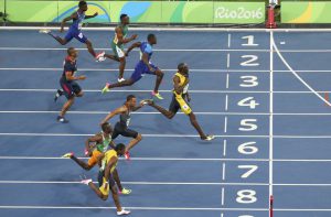 Usain Bolt of Jamaica wins the gold medal in the men's 100m final. Reuters photo Usain Bolt of Jamaica wins the gold medal in the men's 100m final.