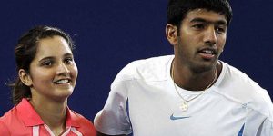 Sania Mirza with Rohan Bopanna