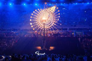 The Olympic Caldron is seen during the closing ceremony of the Rio 2016 Paralympic Games at the Maracana stadium in Rio de Janeiro on September 18, 2016.