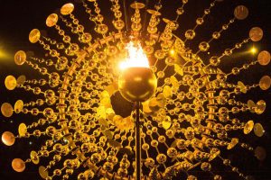 The Paralympic cauldron is lit during the opening ceremony of the Rio 2016 Paralympic Games at the Maracana stadium in Rio de Janeiro on September 7, 2016.