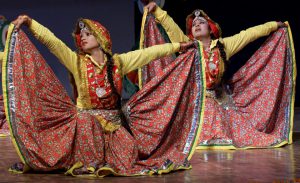 Participants perform Haryanavi dance during 31st state level Haryana Day celebration 'Ratnawali' at Kurukshetra University in Kurukshetra.