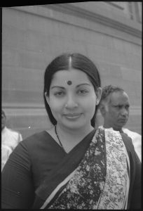 J Jayalalithaa in New Delhi on 9 April 1984