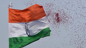 Every year the Prime Minister hoists the Indian flag on the parapet of the Red Fort with twenty-one gun shots fired in honour of the occasion.