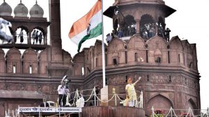 Prime Minister Narendra Modi addressed the nation from the ramparts of Red Fort on the occasion of India’s 71st Independence Day on Tuesday, in New Delhi. (Arun Sharma / HT Photo)9/9 Prime Minister Narendra Modi addressed the nation from the ramparts of Red Fort on the occasion of India’s 71st Independence Day on Tuesday, in New Delhi.