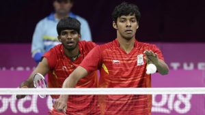 Satwik Rankireddy and Chirag Chandrashekhar Shetty settled for silver in the men's doubles final badminton event