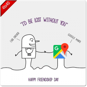 Cab Driver - Google Map Friendship Card