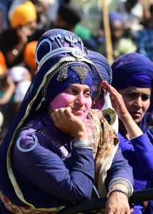 Nihang Sikhs participate in the Hola Mohalla celebration at the holy city of Anandpur Sahib on March 22, 2019