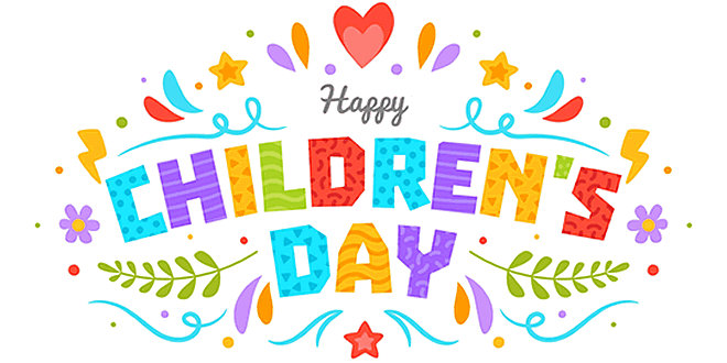 Happy Childrens Day, Cute Vector Greeting Card With Funny Letters Stock ...