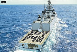 Navy Personnel Performed Yoga On The Indian Naval Ship Jalashwa And Kirch In The Bay Of Bengal