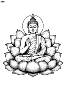 Gautam Buddha meditating