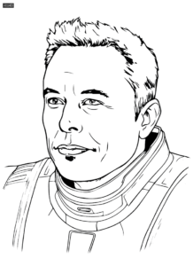 Elon Reeve Musk Coloring Sheet