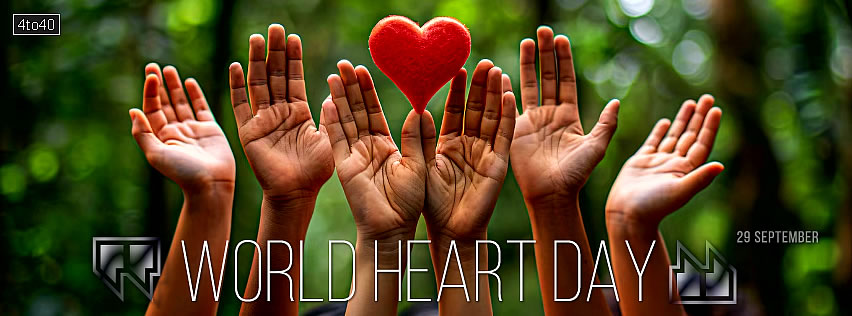 Use Heart for Action - World Heart Day Banner Poster