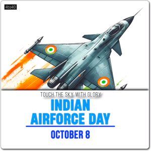 Touch the sky with Glory - Indian Airforce Day Greeting Card