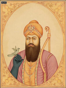 Painting of Guru Teg Bahadur | Sikh Art - Watercolor on Paper