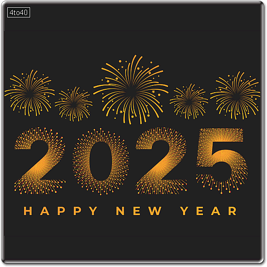 Happy new year 2025 celebration digital greeting card