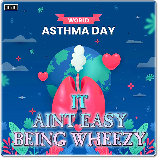 IT AINT EASY BEING WHEEZY Asthma Day Greeting Card