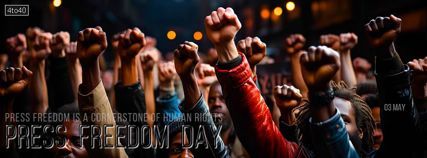 Press Freedom is a Cornerstone of Human Rights - Press Freedom Day Banner