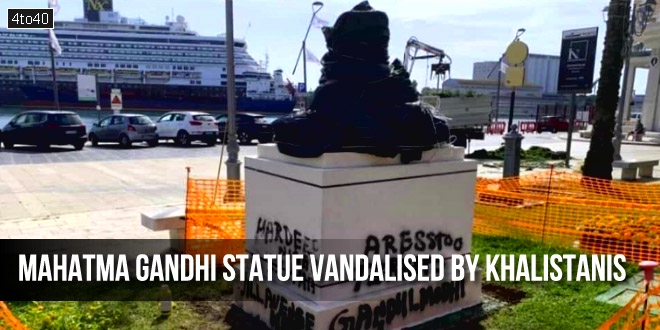 Mahatma Gandhi statue vandalised by Khalistanis in Italy