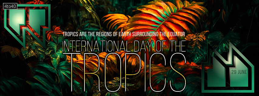 Tropics are the regions of Earth surrounding the Equator