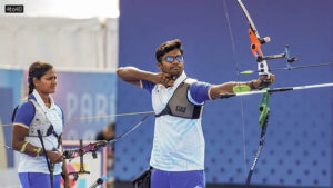 Ankita Bhakat and Dhiraj Bommadevara became the first Indian pair to reach the mixed team archery semi-final at the Olympics