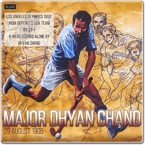 Major Dhyan Chand: National Sports Day Greeting Card