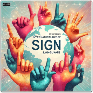 International Day of Sign Languages 23 September Digital Greeting Card