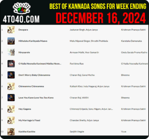 Best Ten Kannada Songs of The Week i.e. December 16, 2024