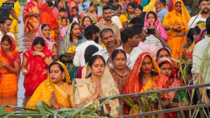 Chhath Puja at Laxman Mela Ground on the banks of the River Gomti in Lucknow