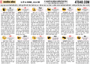 साप्ताहिक भविष्यफल 10 - 16 नवंबर, 2024