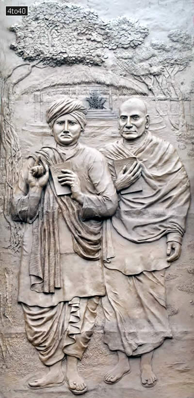महर्षि दयानन्द सरस्वती और स्वामी श्रद्धानन्द सरस्वती का शानदार 3D म्यूरल