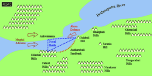 Site map of the Battle of Saraighat