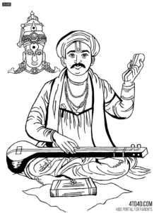 Bhakta Tukaram Coloring Sheet