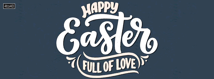 Easter festival Calligraphy lettering Facebook Banner